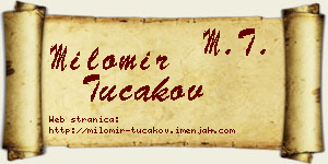 Milomir Tucakov vizit kartica
